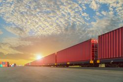 Freight Train with Cargo Containers
